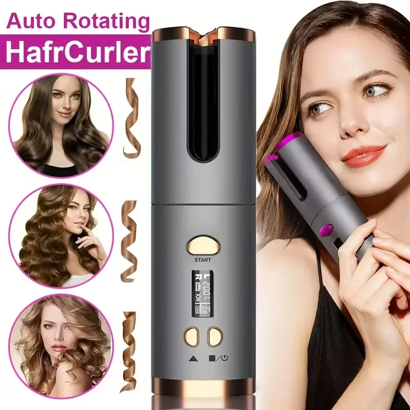 

USB-C Wireless Charging Automatic Portable Curling Iron, Smart Home Personal Care Appliance, Ideal Holiday Surprise