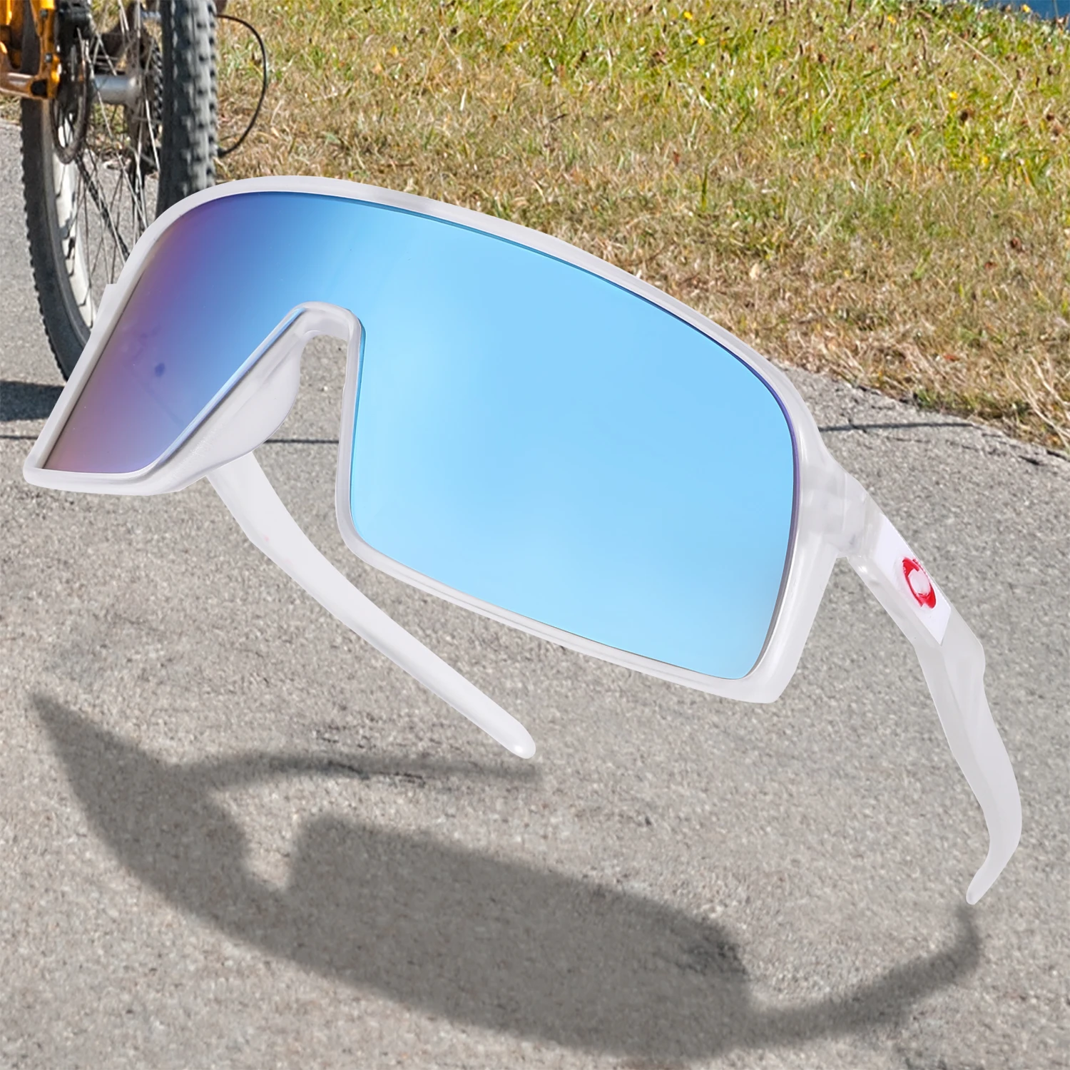 Sport-Sonnenbrille, Fahrradbrille, Mountainbike-Sonnenbrille für Herren und Damen, UV400, Augenschutz, ultraleichtes Material