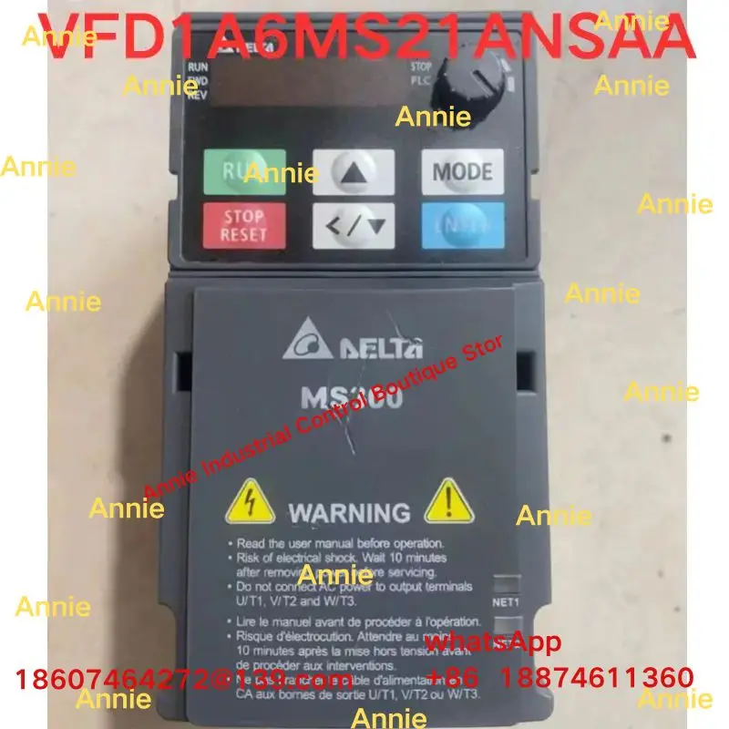 

Second-hand test OK. Frequency converter MS300 series VFD1A6MS21ANSAA