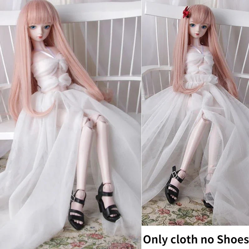 60cm Doll Dress Princess Wedding Dress 1/3 Bjd Doll Muilt-type Skirt Tail Wedding Dress for 60cm BJD Doll