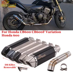 Slip On For Honda CBF600N CB600 CB600F Variation Hornet 600 Motorcycle Exhaust Escape Middle Link Pipe Muffler Moto DB Killer
