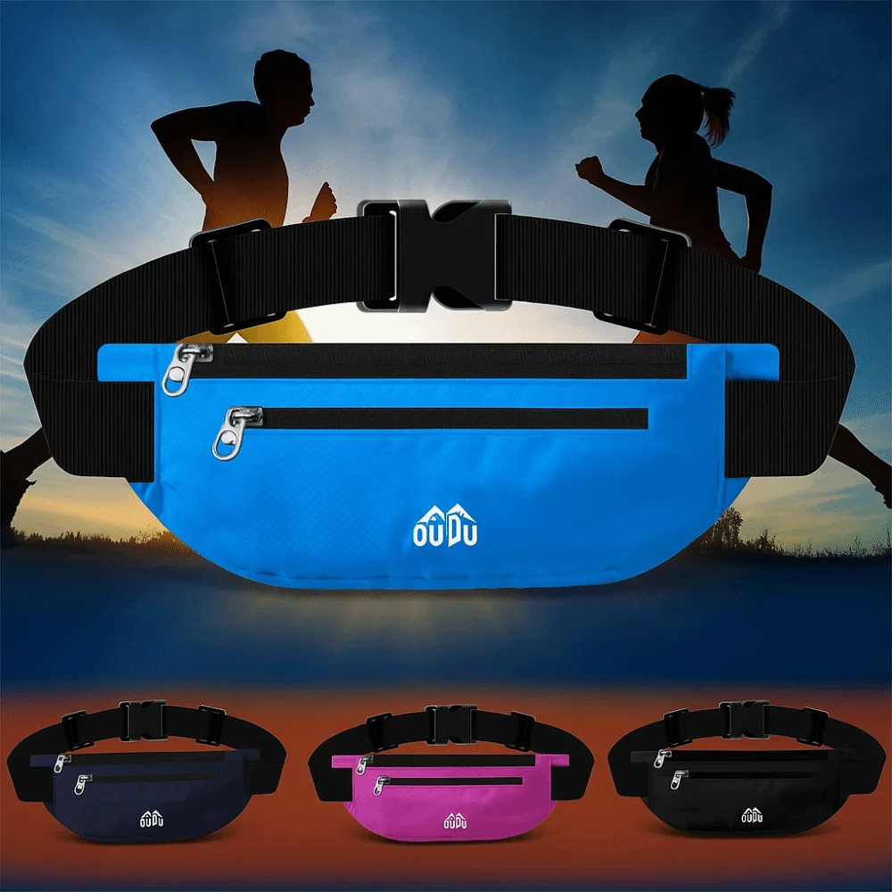 

Ultra-Thin Sport Mobile Waist Bag High Elastic Close Fitting Running Waist Bag Breathable Storage Sports Phone Bag