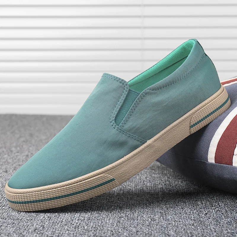 Men\'s All-match Casual Shoes Fashion Mixed Color Anti-collision Loafers Slip-on Comfortable Non-slip Outdoor Male Walking Shoes