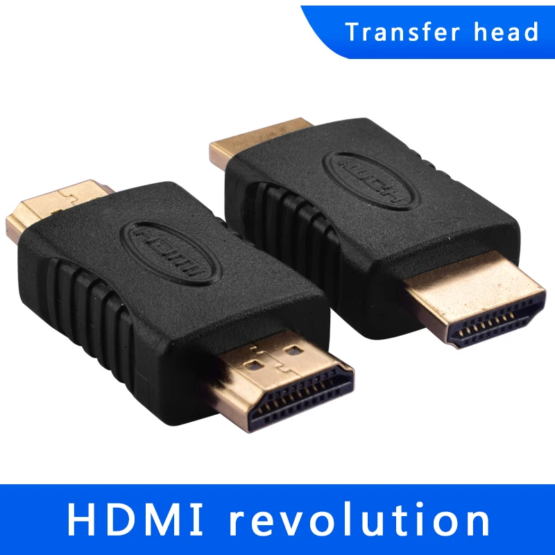 HDMI-compatible Male to Male Expansion Adapter Connector HDMI-compatible 1.4 Converter Computer TV Projector HD Converter 1080P