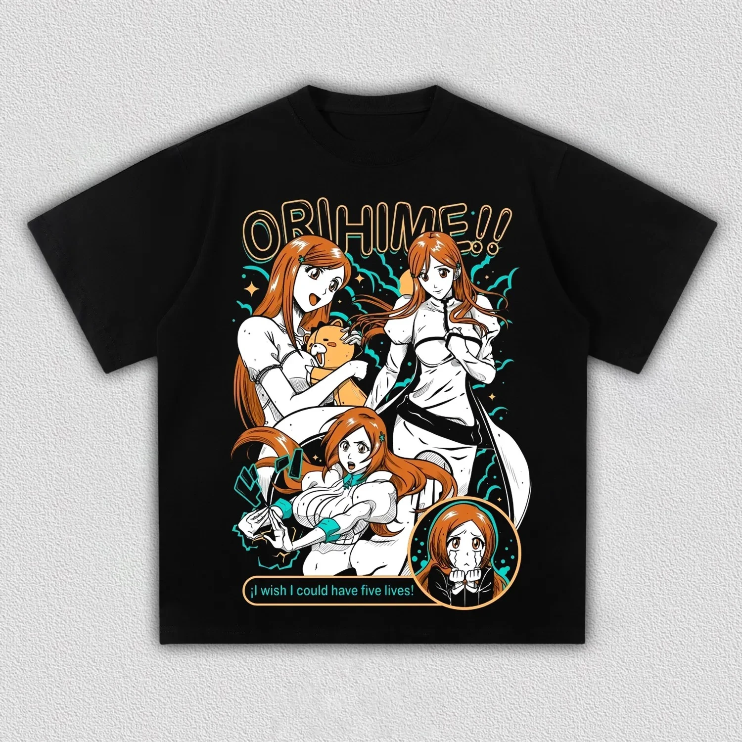 BLEACH Inoue Orihime Anime Printing T-shirt Men's Clothing Women's 2026 Summer New High Quality Cotton Short-sleeved T Shirt