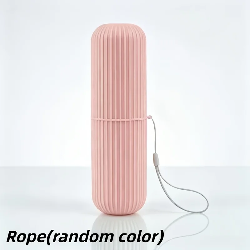 1 PCS Portable Lanyard Travel Mouthwash Cup, Toothbrush Toothpaste Storage Box | Thick PP Material Storage Box Mouthwash Cup