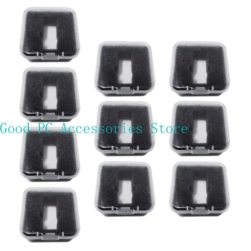 R53C 5/10Pcs Turntable Styluses Organizers Box Phonograph Cartridge Display Storage Case