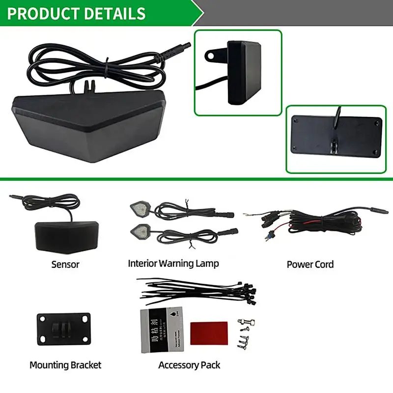 Blind Spots Monitoring System Blind Spots Monitor Sensor LED Warning Light 65.62ft Visual Driver Alert Radar Monitoring