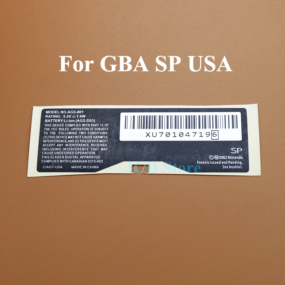 10 個新しいラベルバックステッカーゲームボーイアドバンス GBA SP GBC カラーシェルシリアル番号ステッカー Nintend ゲームボーイポケット GBP