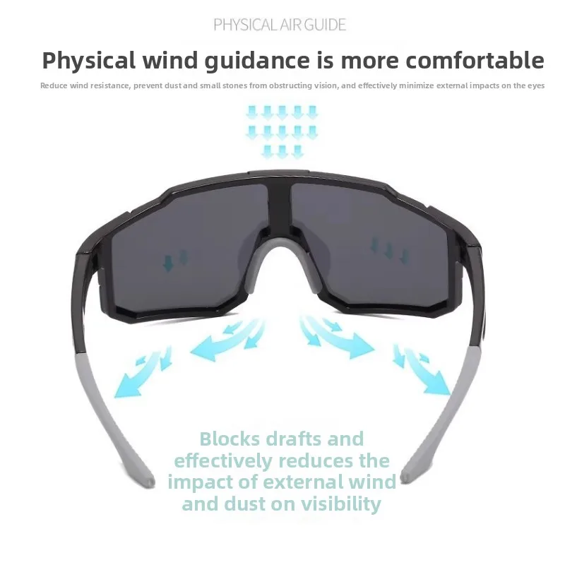 نظارات ركوب الدراجات الرياضية الملونة على الموضة، نظارات التزلج وتسلق الجبال المقاومة للرياح، نظارات شمسية مضادة للأشعة فوق البنفسجية 400 للأنشطة الخارجية