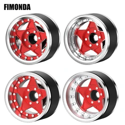 CNC Aluminum Alloy Beadlock Wheel Rim Hub Adjustable 1.9 Inch 4pcs for 1/10 RC Crawler Car TRX4 TRX6 SCX10 GEN7 8 D90