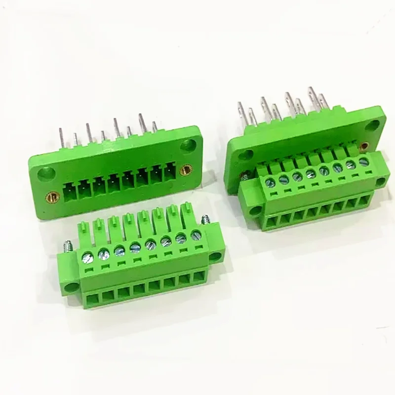 10pairs  3.81MM Pitch Through Wall Plug in Terminal Blocks 15EDG 3.81 2/3/4/5/6/7/8pin-24pin  Plug + Pin Header Socket Set