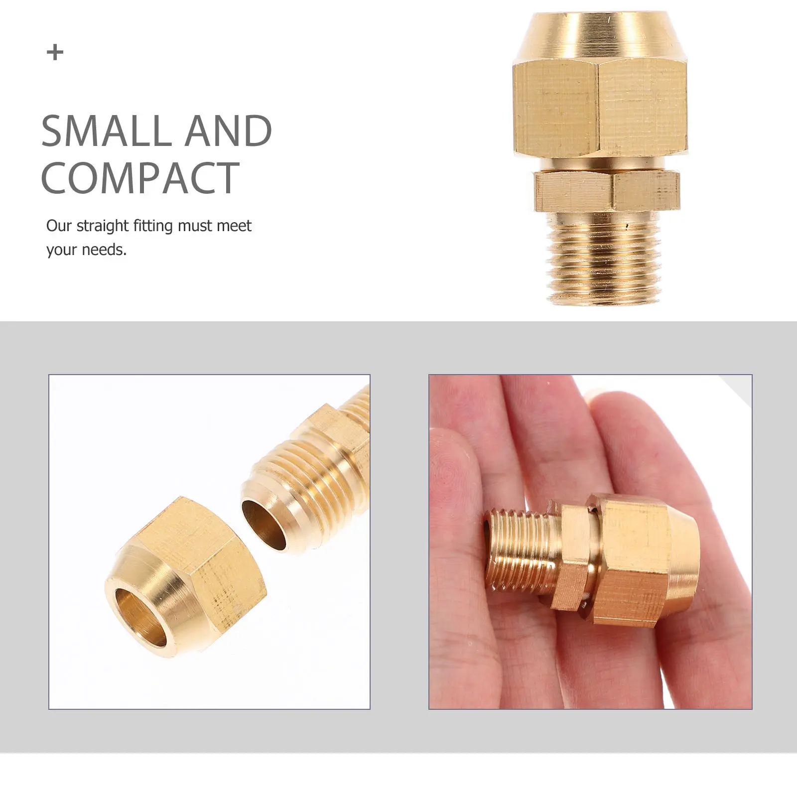Adapter Pipe Fitting Threaded Connector Air Hose Connectors Compressor Ac Copper - view 5