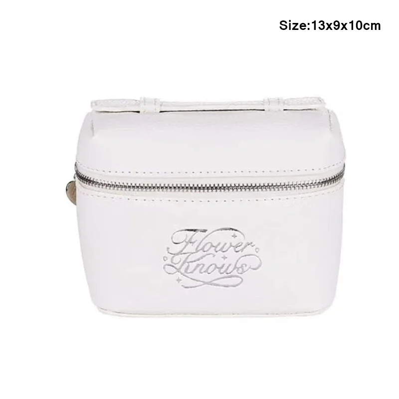 Flower Know Limited Surrounding 7th Anniversary Makeup Folding Hand Mirror Portable Makeup Storage Satchel  Bag