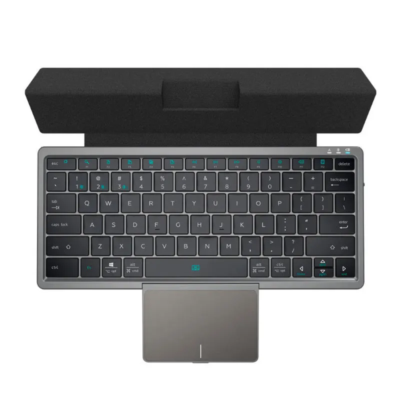 Three channel portable keyboard with hidden touchpad, charging mute, wireless Bluetooth keyboard