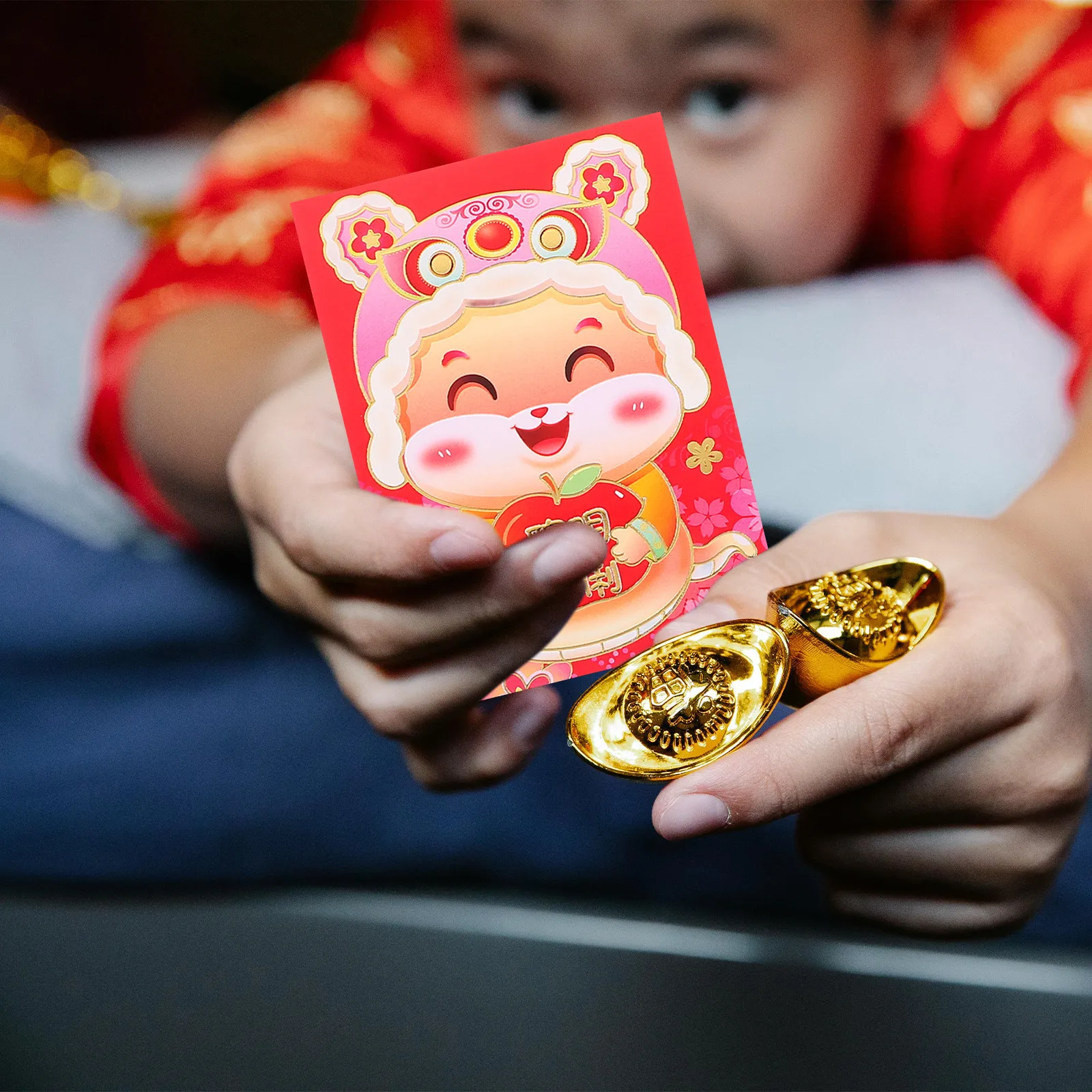 

60Pcs Red Money Envelopes 2025 Chinese New Year Snake Year Hong Bao Lai Festival Wedding Birthday Party Favor
