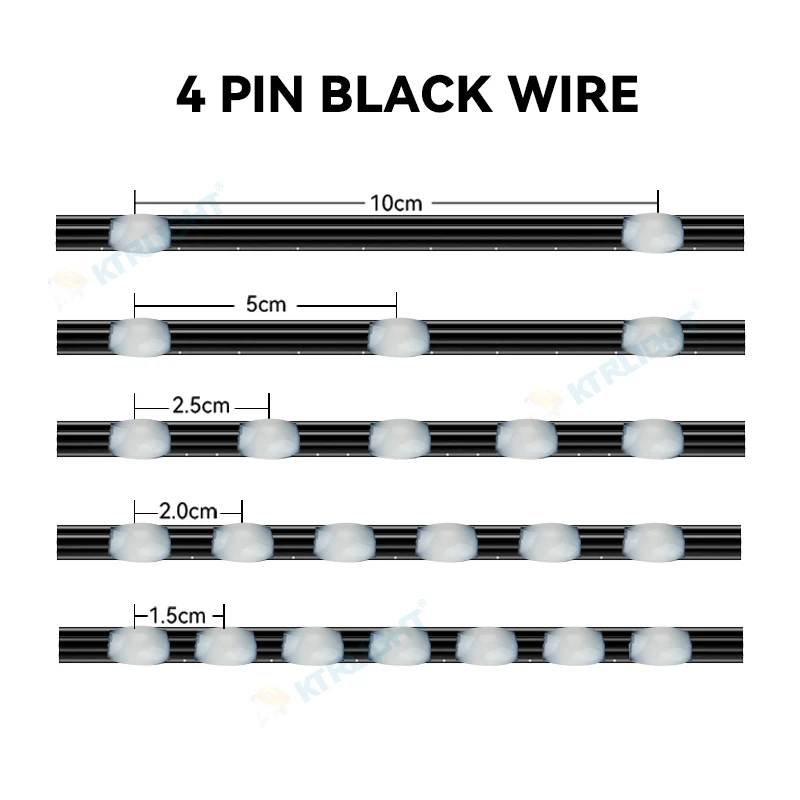 12V WS2815 Seed Pixel Light 4pin with Backup Data Wire Individually Addressable RGB Magic Dream Color Christmas String Lights