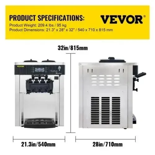 VEVOR Pro Beinstrecker 220LBS Beinstreckmaschine Kommerzielle Softeis-Maschine