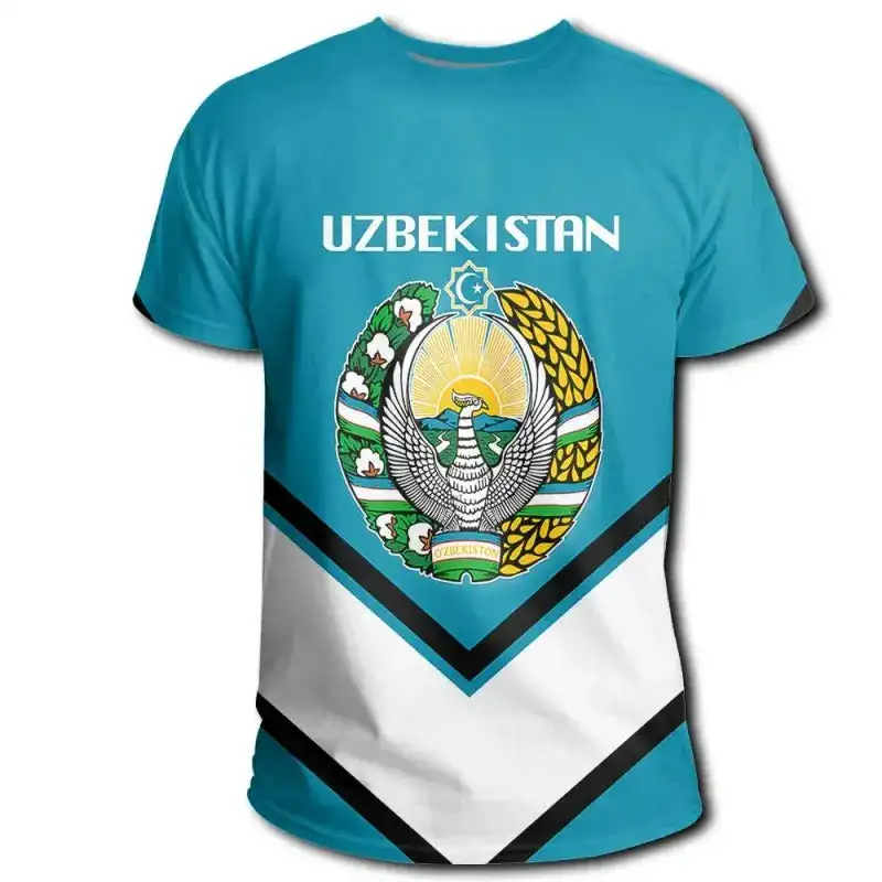 UZBEKISTAN T-shirt National Flag Element Shirt Top TeesMen Women High Quality Casual Streetwear Trendy T Shirt