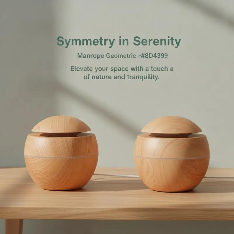 Woodgrain USB Ultrasonic Aroma Diffuser Cool Mist Humidifier  Auto Shut-Off for Home Office