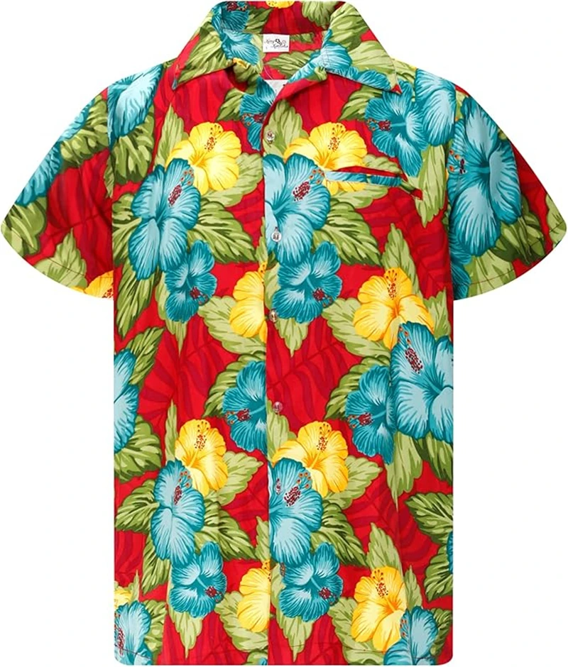 

Hawaiian Flower Plants 3D Print Shirts For Men Clothes Harajuku Short Sleeve Cool Button Lapel Shirts Unisex Clothes Polyester