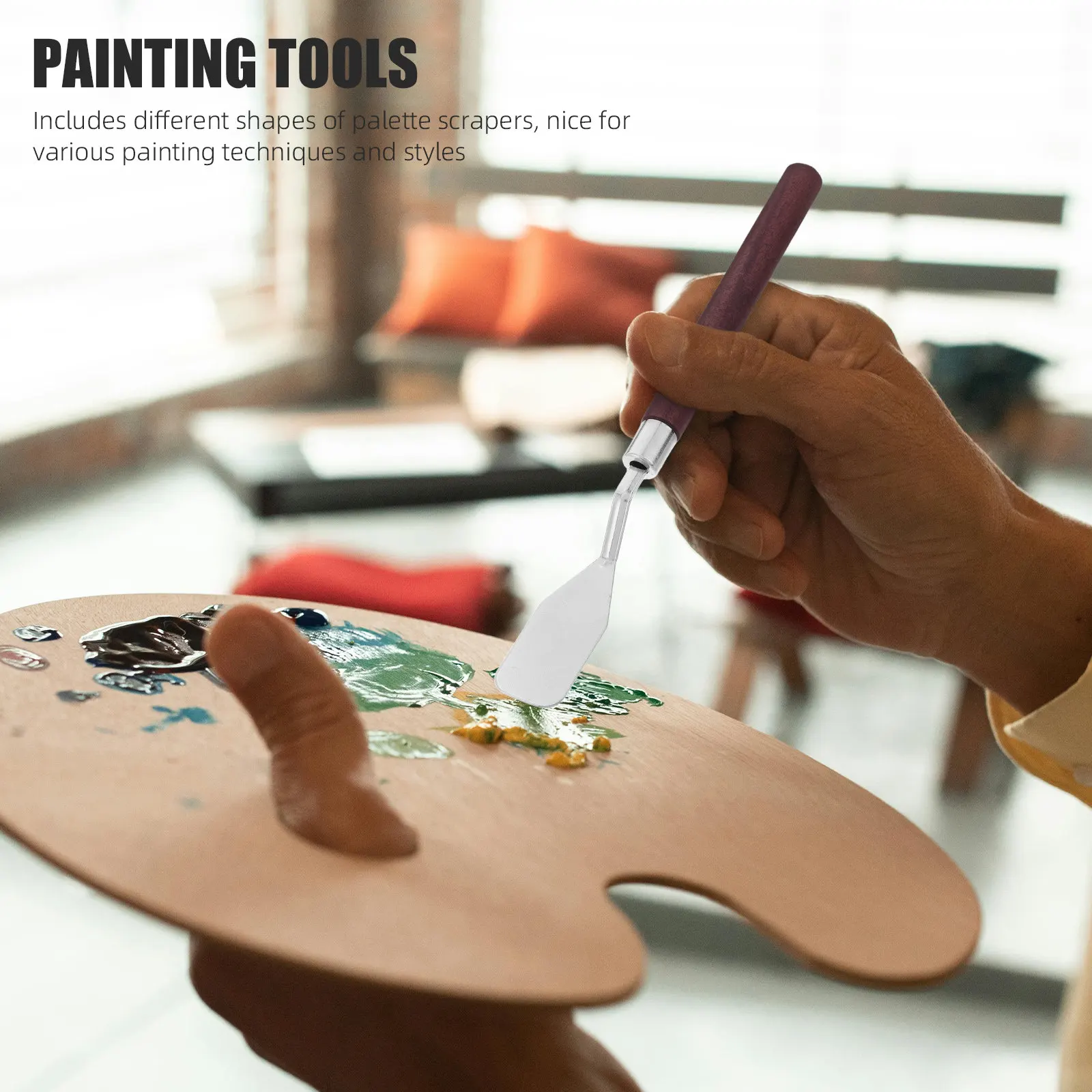 3Pcs Versatile Palette Knife Set for Oil Acrylic Watercolor Painting Color Mixing Texturing Scraping Sculpting Artist Tools Kit