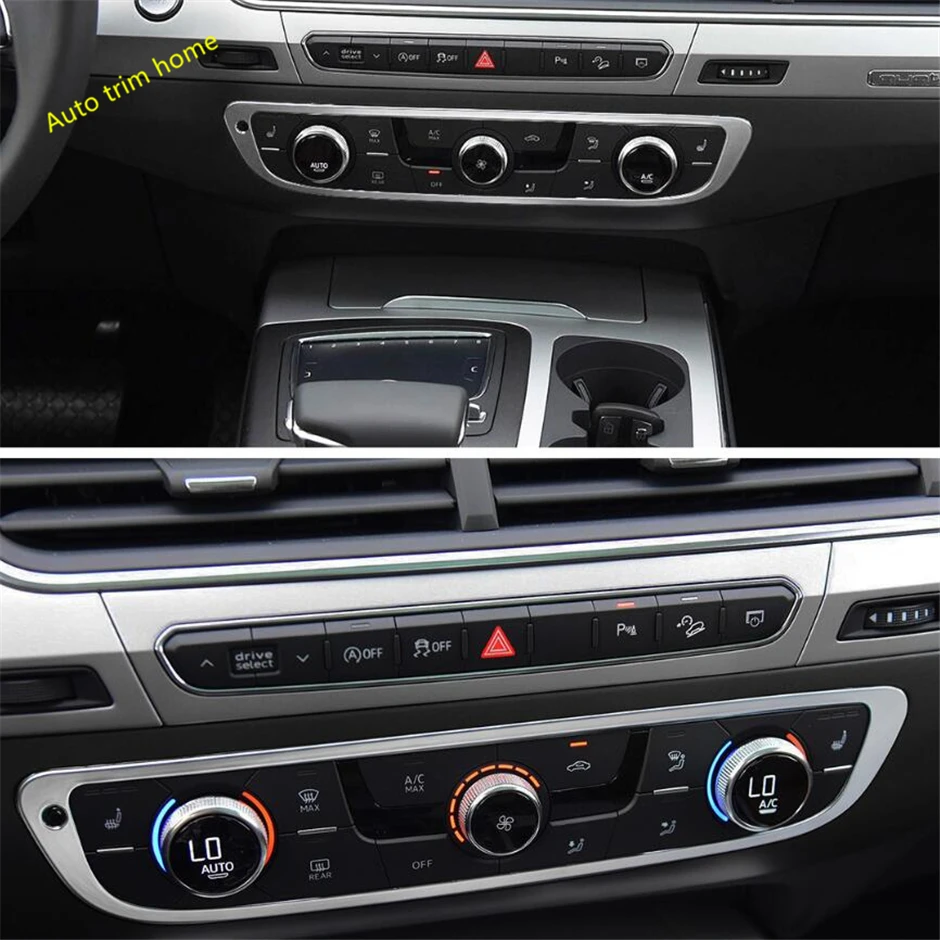 

Lapetus Middle Central Control Air Conditioning AC Button Frame Cover Trim Fit For Audi Q7 2016 2017 2018 2019 Auto Accessories