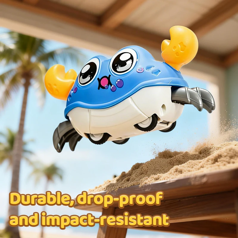 ของเล่นปูจำลองการสั่นสะเทือนสองทิศทาง ซ้าย-ขวา สำหรับเด็ก ของเล่นเสริมพัฒนาการเด็กเล็ก ฝึกการคลาน