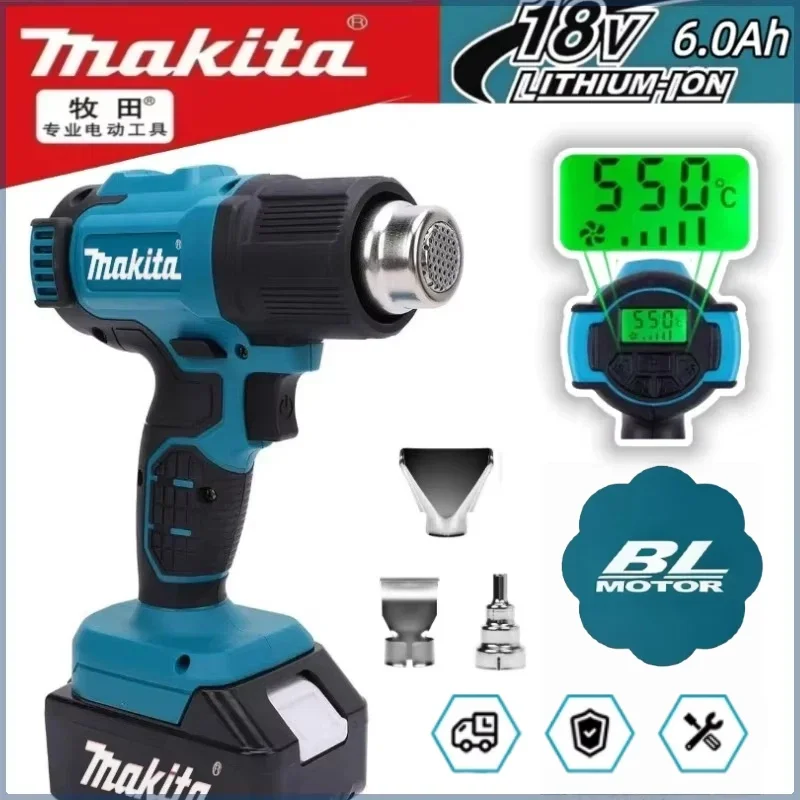 

Makita 550°C Cordless Handheld Hot Air Gun with LED Display for Welding Hot Air Temperature Control Fit Makita 18V battery