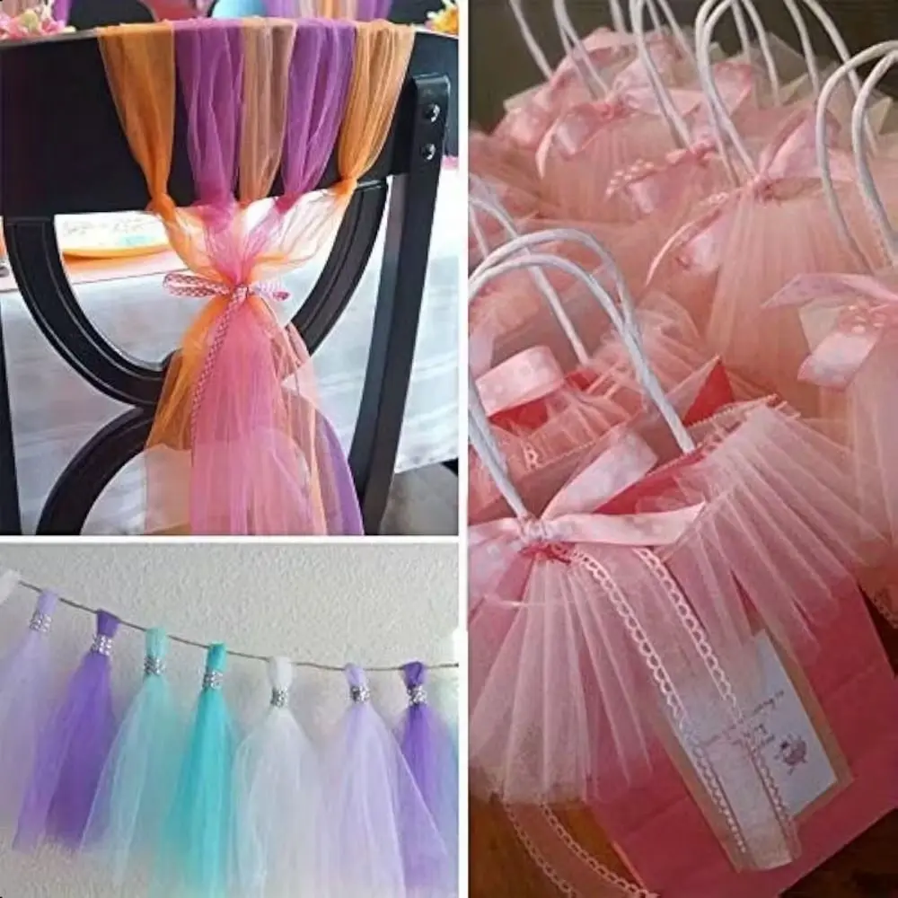 Multi-clolor Tulle Mesh Ribbon DIY Craft 15/30cm Width Roll Netting Spool Sheer Premium Quality Tulle Fabric Ribbon