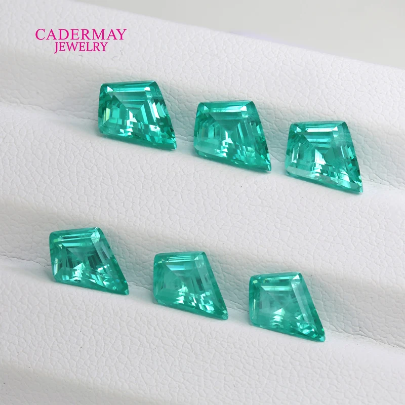 

Paraiba Green Yttrium Aluminium Garnet YAG Loose Gemstone 7x10mm Kite Shape Synthetic Paraiba Loose For Jewelry Making