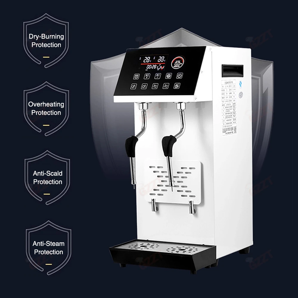 

Коммерческая кофемашина для взбивания молока из нержавеющей стали на 12 л, простая в эксплуатации, с двумя ручками, для приготовления бабл-чая