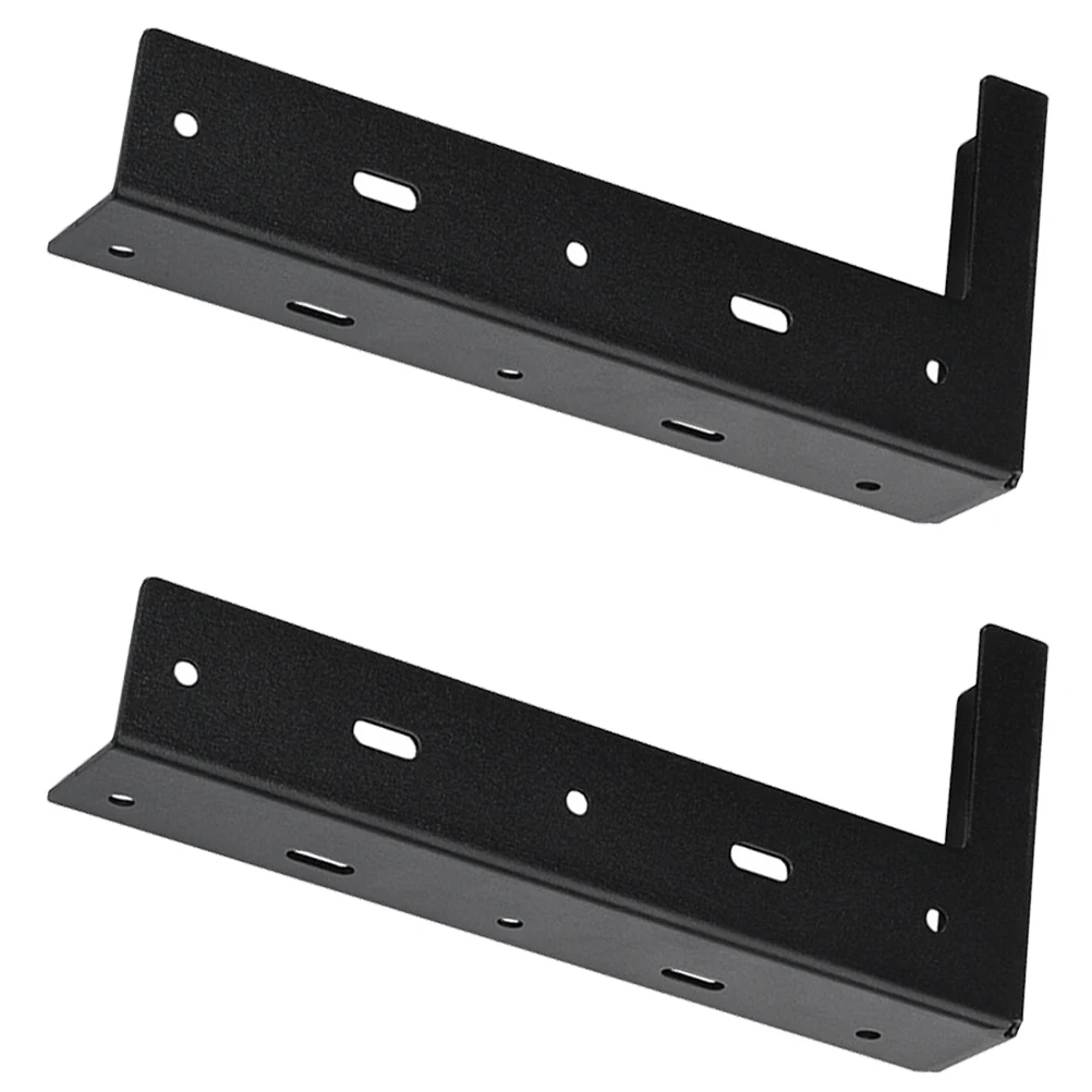 

2pcs Heavy-duty Brackets Black 230 Cold L Brackets For Wood Heavy Duty Steel Wall Mount Hardware Shelves Storage Triangle