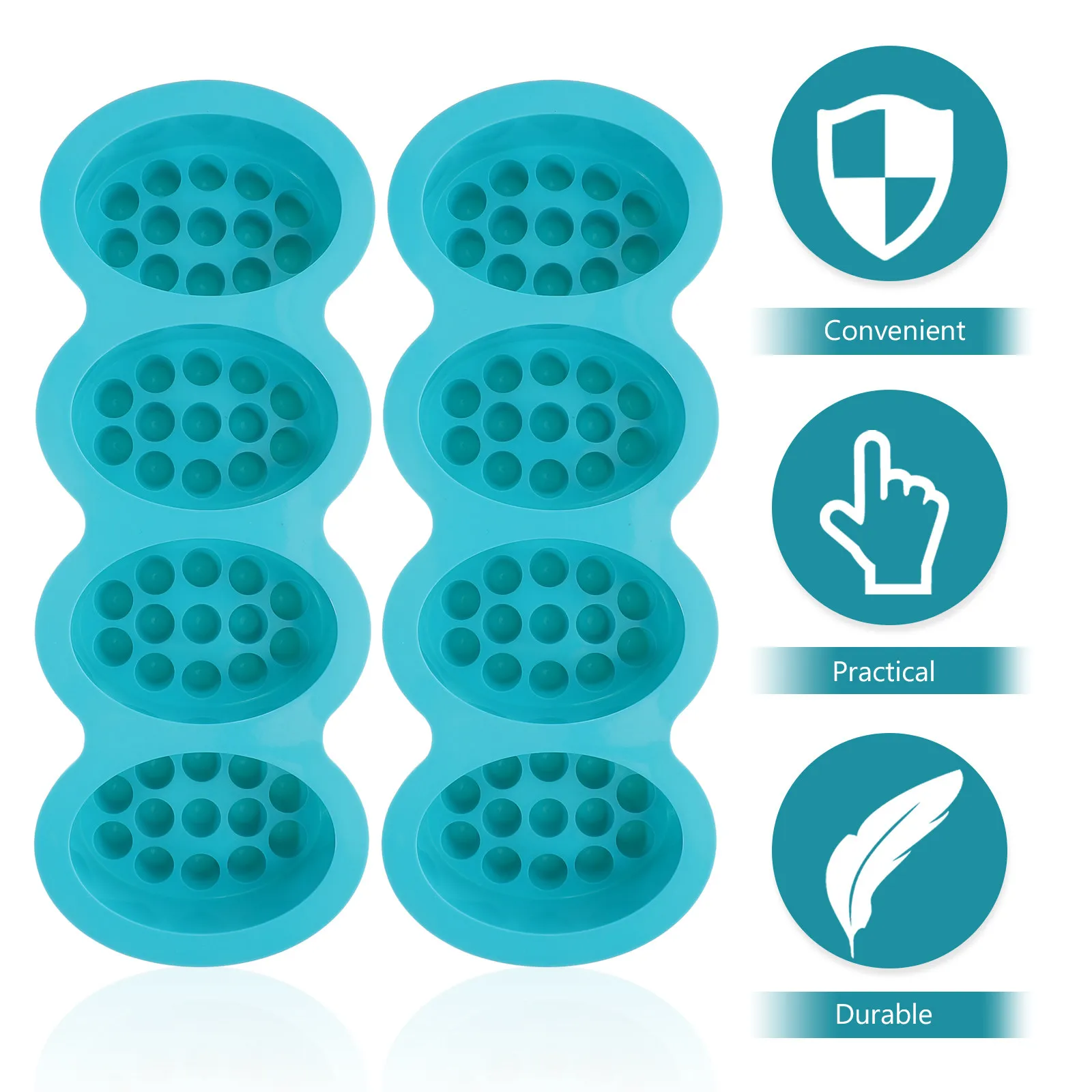 2 Pcs Bath Soap Homemade Supplies Flexible Silicone Mold Handmade Biscuit Massage