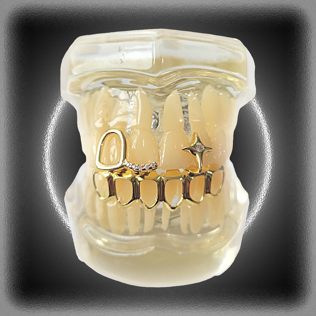 مجوهرات أسنان مجوفة من الزركون على طراز الهيب هوب، إكسسوار أسنان للمهرجانات الموسيقية والحفلات والأزياء اليومية #2