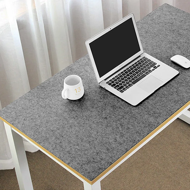 

Office Computer Desk Mat Large 80x40/120x60cm Table Keyboard Mouse Pad Wool Felt Laptop Mats Cushion Desk Pad Gamer Mousepad XXL