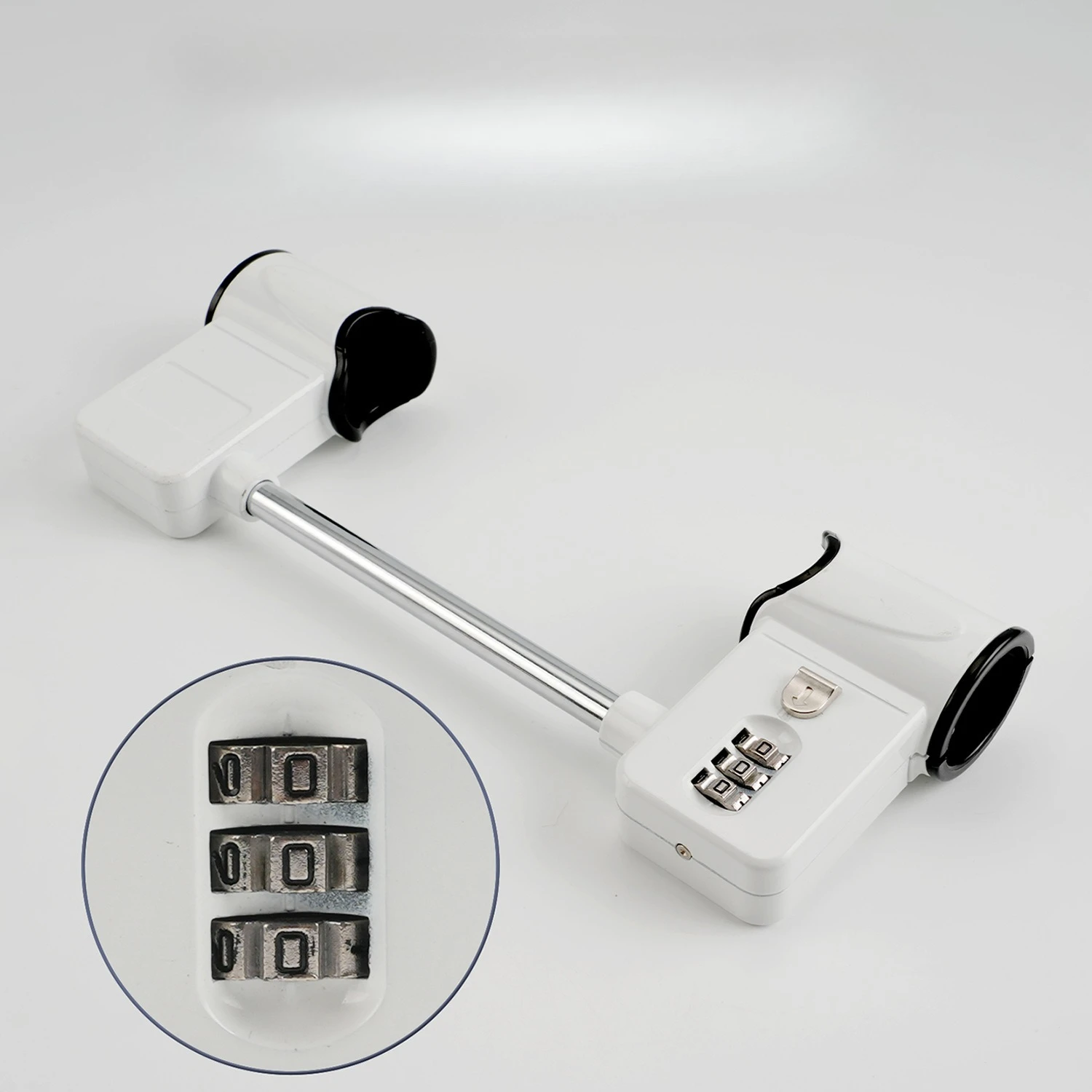 

3-Digit Double Combination Lock Metal Security Code Lock Sturdy Safety Lock for Patio Door French Double Door Handle