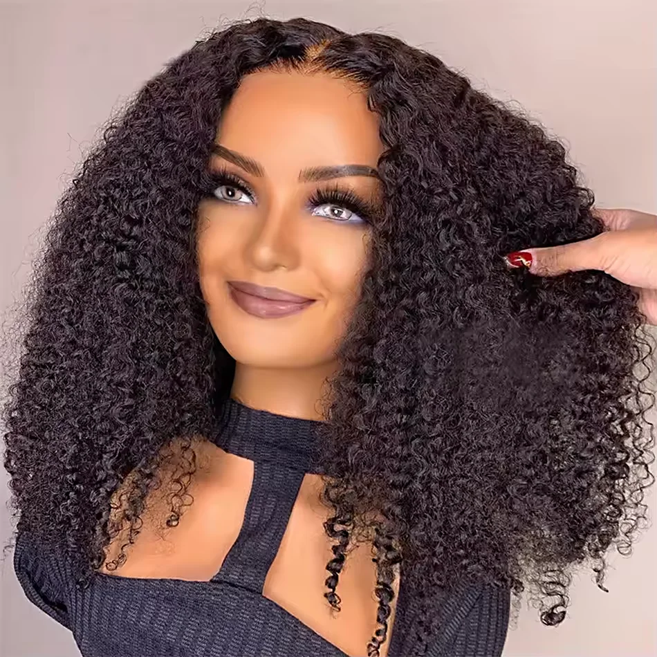 250 Density Kinky Curly Lace Frontal Wig 13x6 HD Lace Front Human Hair Wigs Afro Curly Hair Glueless Wig 5x5 HD Lace Closure Wig