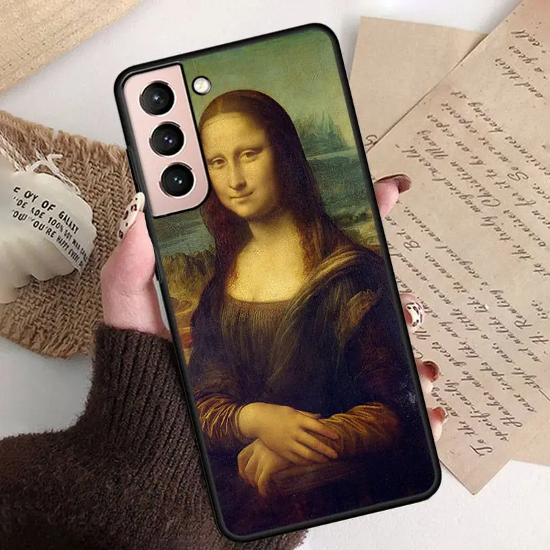 Mona Lisa funny Spoof Art Van gogh Starry cover For samsung galaxy S24ultra S24 S21plus S23 S20fe S21Fe S22plus S23ultra cases