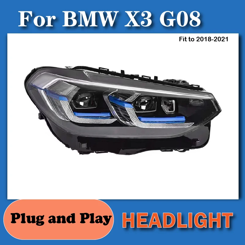 

LED Headlight for BMW X3 G01 Car Front Light 2018-2022 X4 G08 Upgrade LCI DRL Turn Signal High Beam Angel Eye Tool Accessories