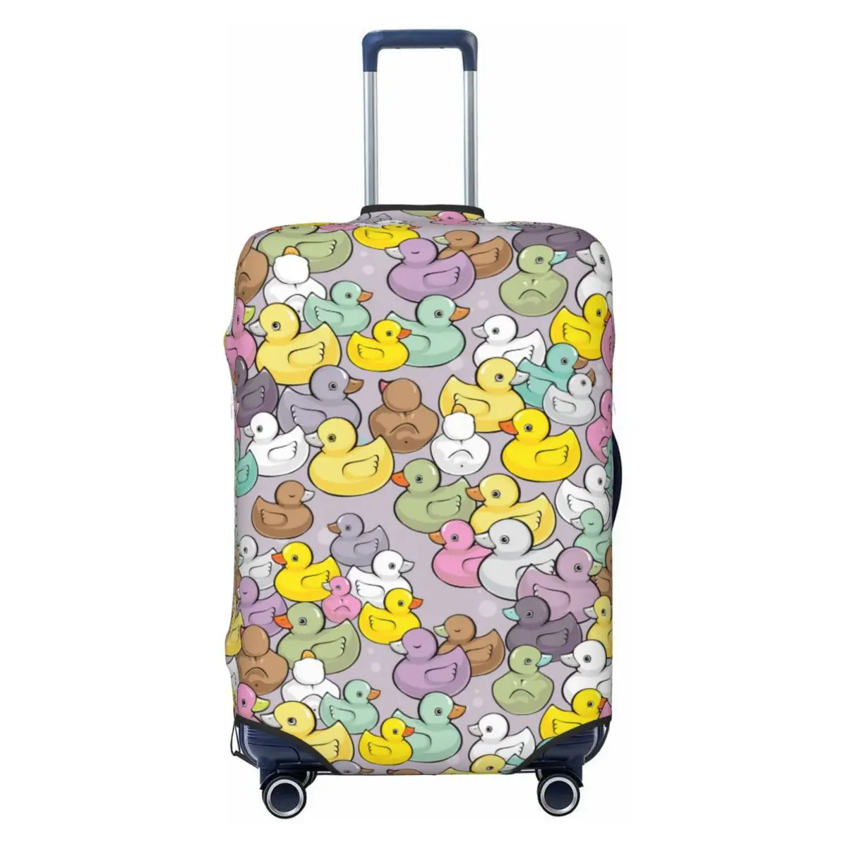 

Custom Colorful Baby Ducks Suitcase Cover Washable Travel Luggage Covers for 18-32 inch