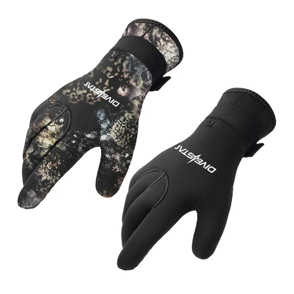 3/5mm Diving Gloves Thermal Neoprene Camouflage Anti Slip Wear-resistant Winter Keep Warm Spearfishing Rafting Kayaking Swimming