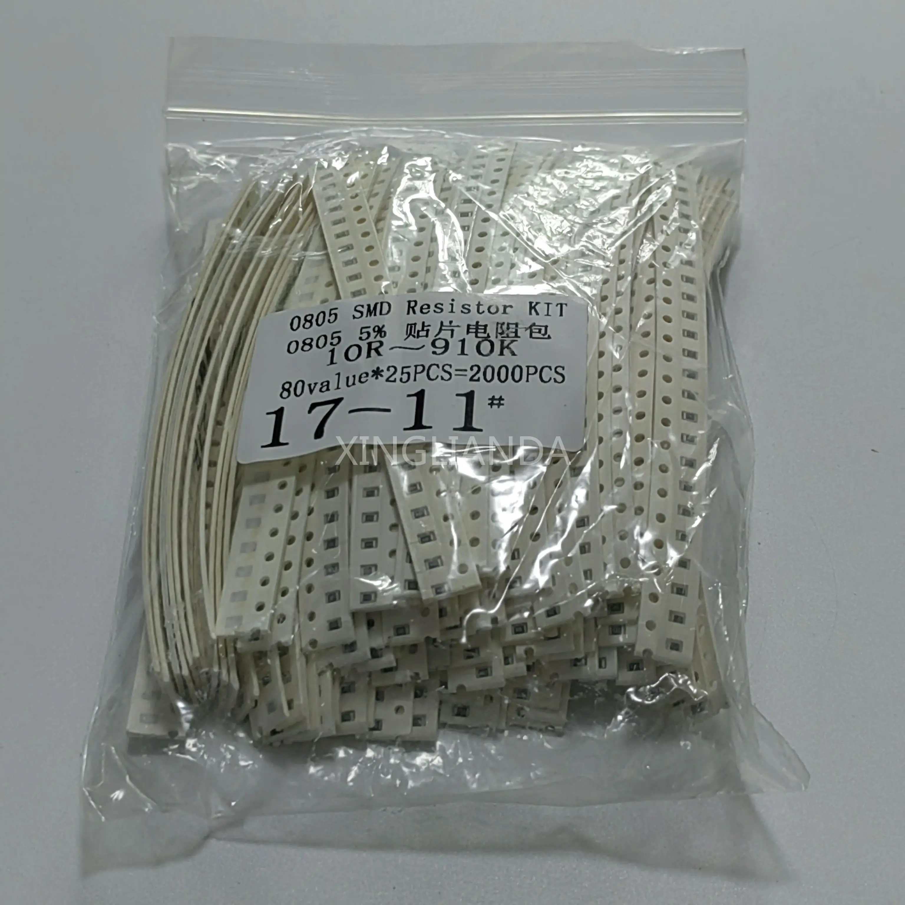 2000PCS 0805 80values*25pcs 10R-910K OHM SMD resistor package 5% precision electronic component kit