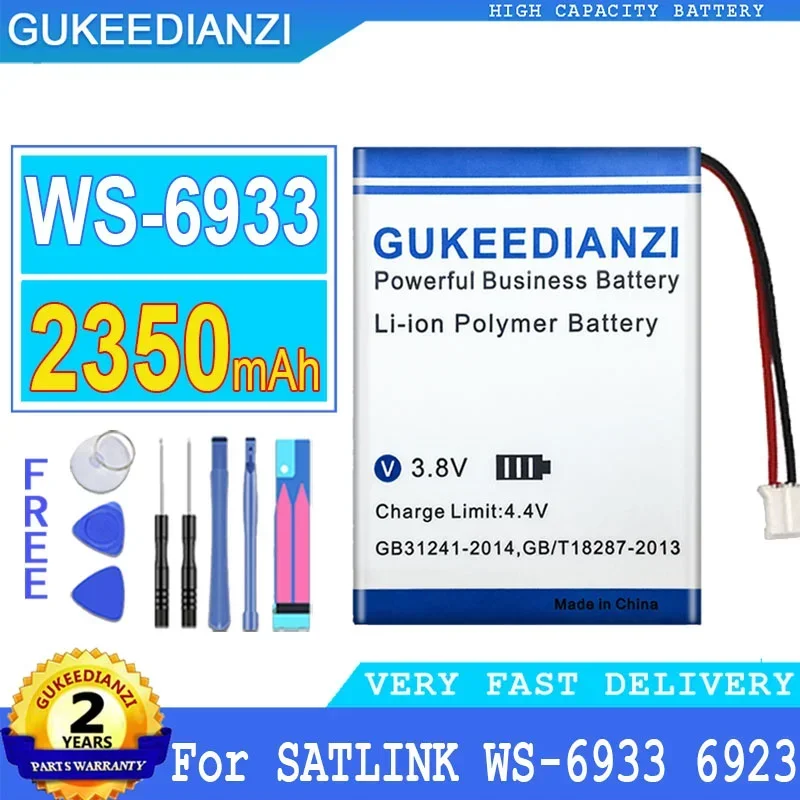 High Capacity Mobile Phone Battery WS6933 2350mAh For SATLINK TV Digital Satellite Finder Meter 6923 DVB-S/S2 DVB-S2 WS-6933