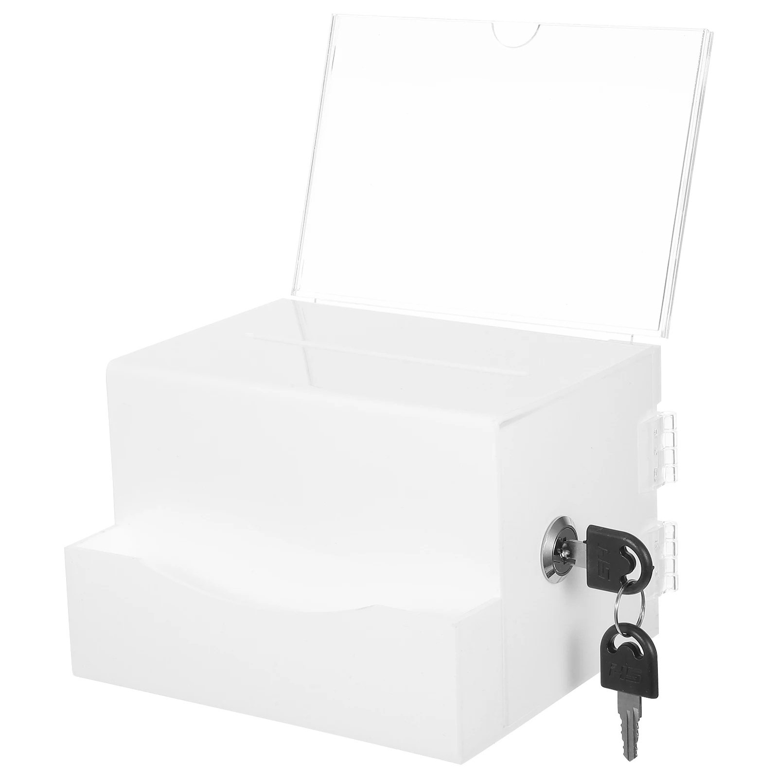 

Transparent Ballot Small Mailbox Donation Acrylic Collection Raffle Ticket Spinner Business Card Holder Classroom Teacher Prize