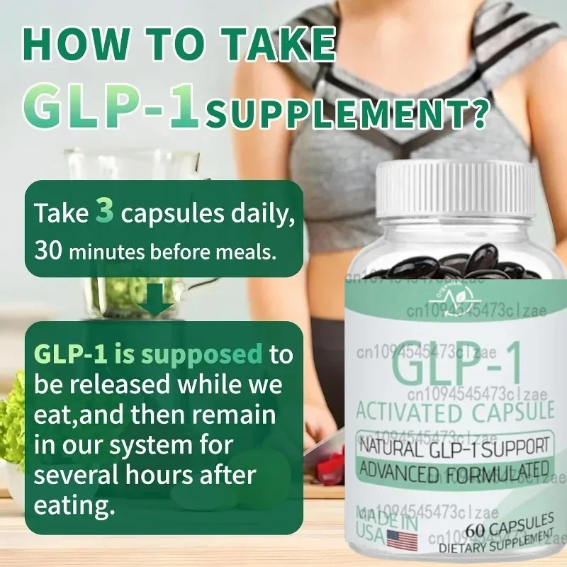 

60 Capsules GLP-1 Supplements GLP Activation Natural Formula - Metabolism, Energy, Gut, and Overall Health Supplements