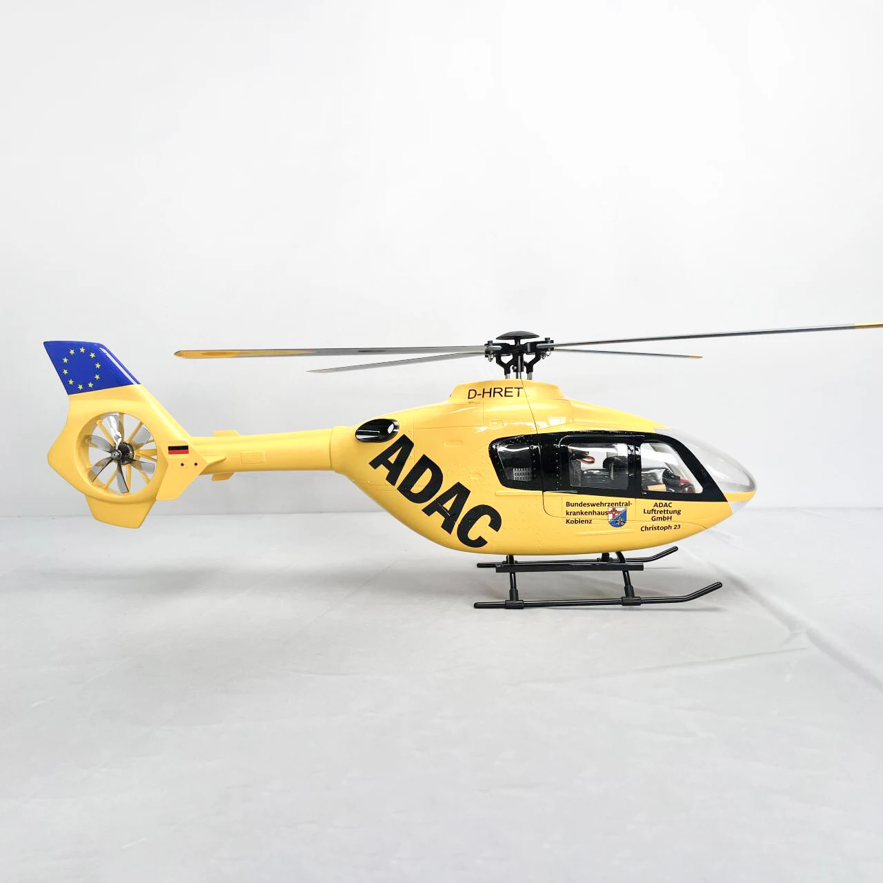 Roban RC Modellhubschrauber RTF EC135 450Größe Gelb Rot/Blau Schwanz RC 4 Flügel X2 Modell