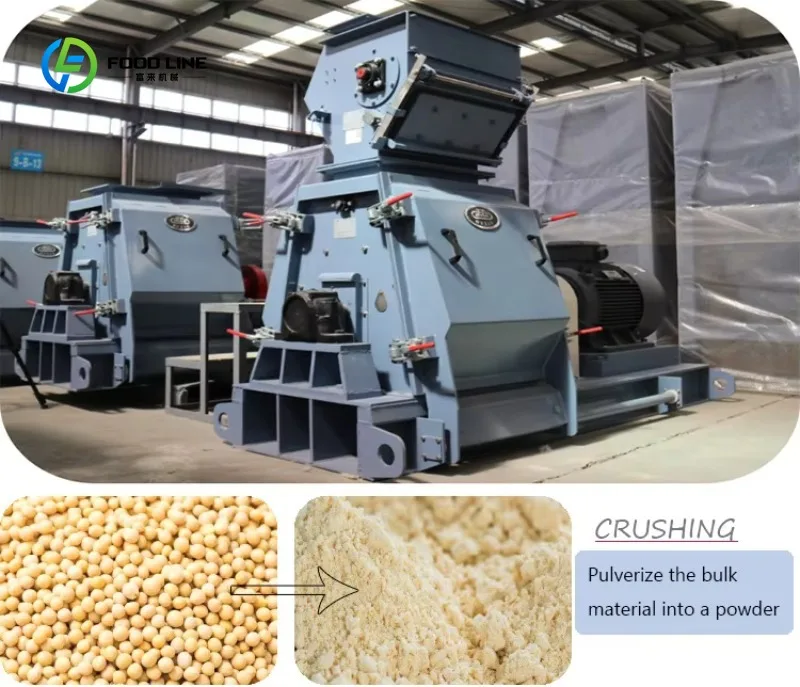 Customized Water Drop Hammer Mill 1-20 Ton Per Hour Corn Grain Crushing Machine for Animal Feed Mill