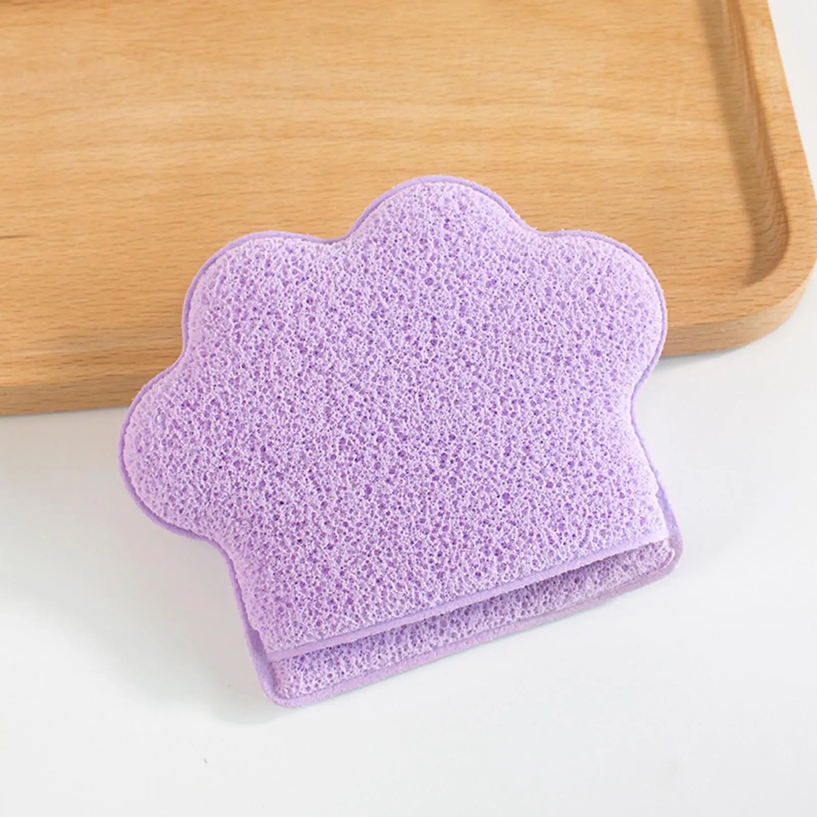 Esponja de limpeza facial ampliada, design de pata de gato, esponjas faciais comprimidas, tipo luva, toalhetes de remoção cosmética para banho