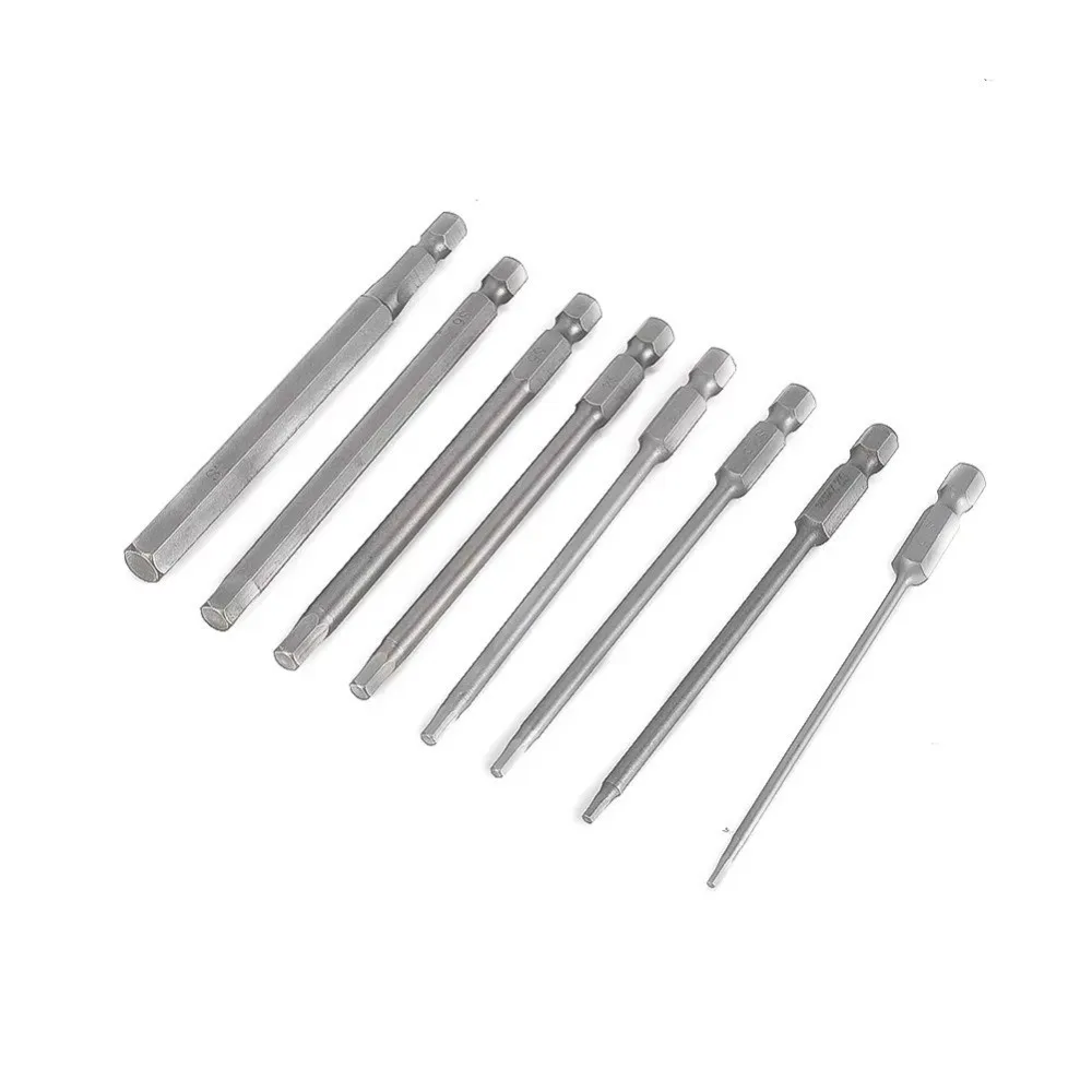 

8PCS New Hex Shank Head Screwdriver Set Practical Magnetic Hex Head Bits 1.5mm-8mm Allen Wrench Screwdriver Socket Bit Hand Tool